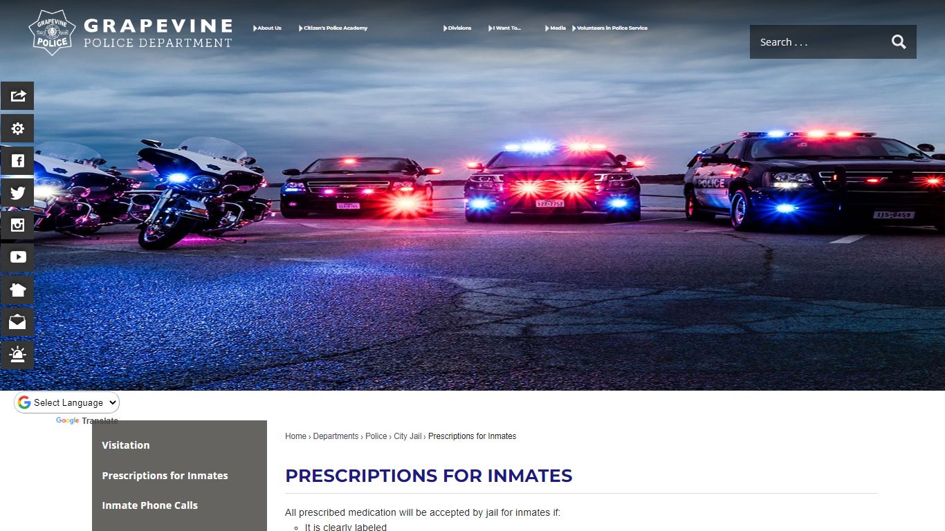 Prescriptions for Inmates | Grapevine, TX - Official Website